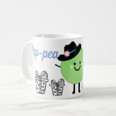 Hap-pea Birthday Cadeaus Mannelijke erwt Koffiemok (Voorkant links)