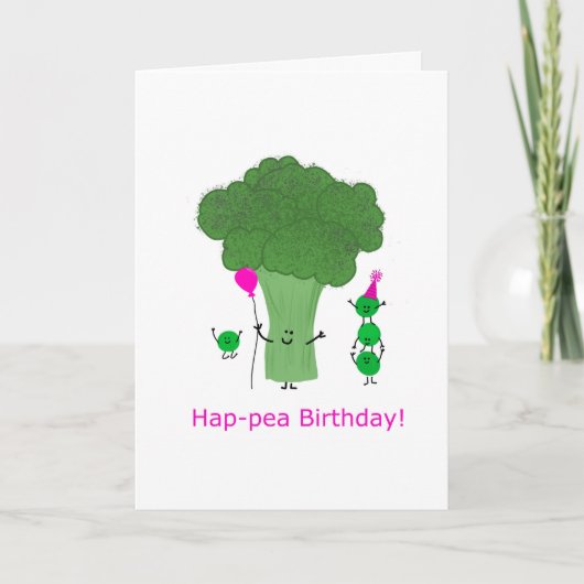 Hap-pea Verjaardag, Love you Bunches Punny Kaart (Voorkant)