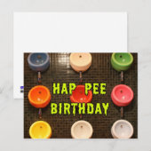 Hap Pee Birthday Briefkaart (Voorkant / Achterkant)