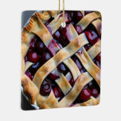 Hap-pie Kerstmis | Grappig eten Pun Keramisch Ornament (Rechts)