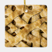 Hap-pie Kerstmis | Grappige appeltaart Keramisch Ornament (Voorkant)