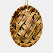 Hap-pie Kerstmis | Grappige Pie Pun Keramisch Ornament (Rechts)