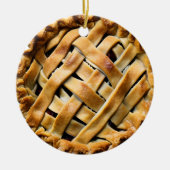 Hap-pie Kerstmis | Grappige Pie Pun Keramisch Ornament (Voorkant)