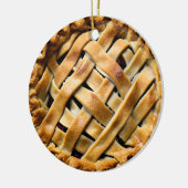 Hap-pie Kerstmis | Grappige Pie Pun Keramisch Ornament (Links)