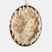 Hap-pie Kerstmis | Kokosnoot Cream Pie Christmas Keramisch Ornament (Rechts)