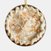 Hap-pie Kerstmis | Kokosnoot Cream Pie Christmas Keramisch Ornament (Voorkant)