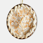 Hap-pie Kerstmis | Kokosnoot Cream Pie Christmas Keramisch Ornament (Links)