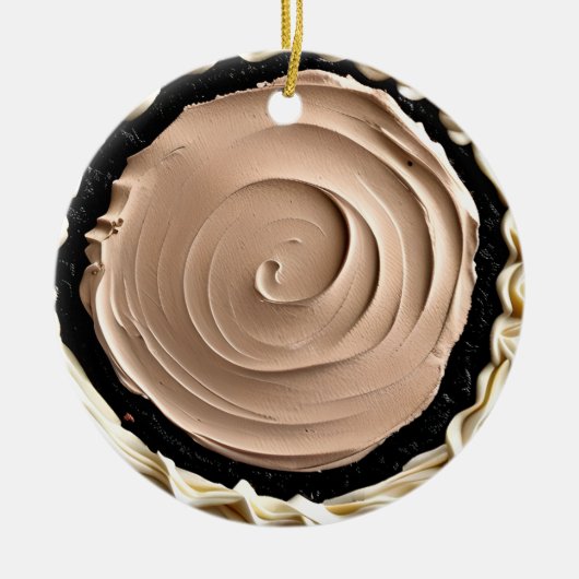 Hap-pie Kerstmis Sweetie Pie | Grappig eten Pun Keramisch Ornament (Voorkant)