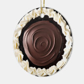 Hap-pie Kerstmis Sweetie Pie | Grappig eten Pun Keramisch Ornament (Links)