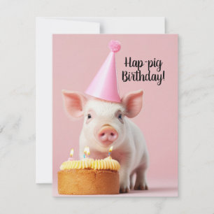 Hap-pig Verjaardag! Kaart
