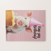 Hap-pig Verjaardag! Legpuzzel (Horizontaal)