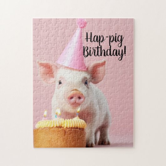 Hap-pig Verjaardag! Legpuzzel (Verticaal)