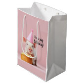 Hap-pig Verjaardag! Medium Cadeauzakje (Voorkant Gekanteld)