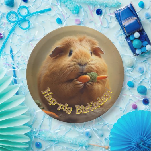 Hap-pig Verjaardag! Papieren Bordje (Feest)