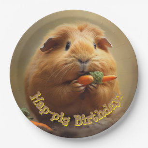 Hap-pig Verjaardag! Papieren Bordje