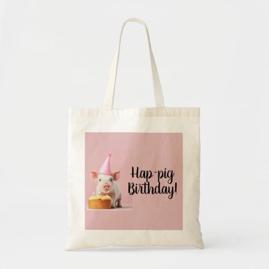 Hap-pig Verjaardag! Tote Bag (Voorkant)
