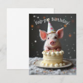 Hap varken Verjaardag Kaart (Voorkant / Achterkant)