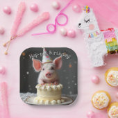 Hap varken Verjaardag Papieren Bordje (Feest)