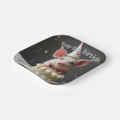 Hap varken Verjaardag Papieren Bordje (Gebogen)