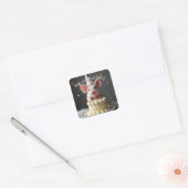 Hap varken Verjaardag Vierkante Sticker (Envelop)