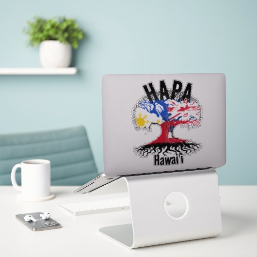 HAPA FILIPIJNEN HAWAII ROOTS STICKER (Laptop op bureau)