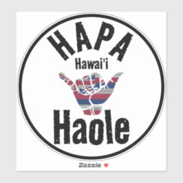 HAPA HAOLE TRIBAL HI Vlag SHAKA HAWAII Sticker