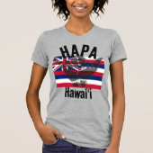 HAPA HAWAII HI Flag TRIBAL SHAKA BG T-shirt (Voorkant)