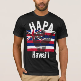 HAPA HAWAII HI Flag TRIBAL SHAKA BG Wat T-shirt