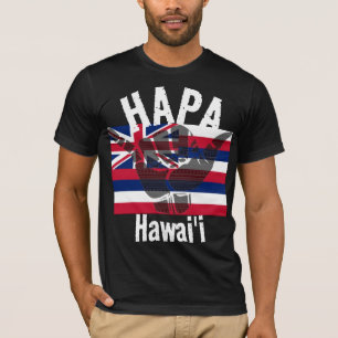 HAPA HAWAII HI Flag TRIBAL SHAKA BG Wat T-shirt