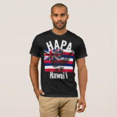 HAPA HAWAII HI Flag TRIBAL SHAKA BG Wat T-shirt (Voorkant volledig)