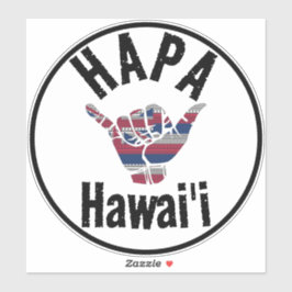 HAPA HAWAII TRIBAL HI Vlag SHAKA Sticker