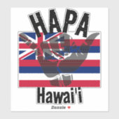 HAPA HAWAII TRIBAL HI Vlag SHAKA Sticker (Vel)