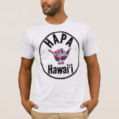 HAPA HAWAII TRIBAL HI Vlag SHAKA T-shirt (Voorkant)