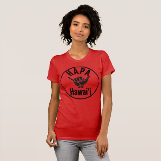 HAPA HAWAII TRIBAL SHAKA T-SHIRT (Voorkant volledig)