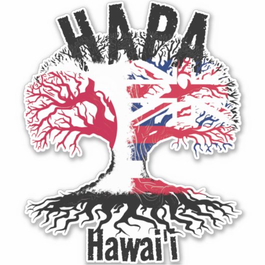 HAPA JAPAN HAWAII ROOTS STICKER (Voorkant)