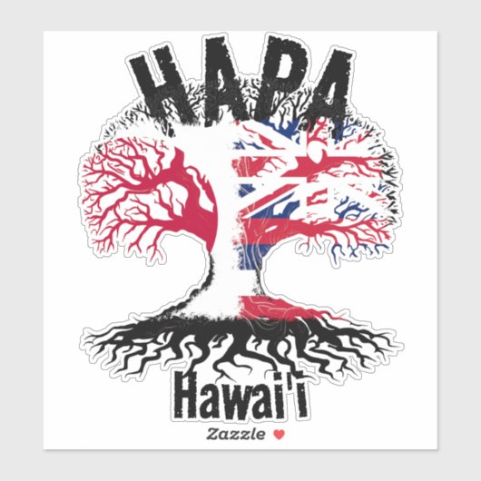 HAPA JAPAN HAWAII ROOTS STICKER (Vel)