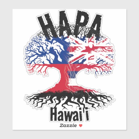 HAPA SAMOA HAWAII WORTELS STICKER (Vel)