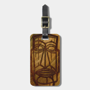 Hapalua Tiki Hawaiian Faux Koa Wood Bagagelabels