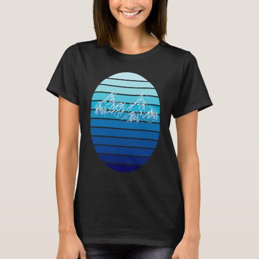Hapaslijtagegebergte met zonnestelsel t-shirt (Voorkant)