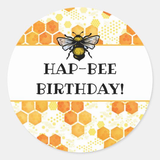 HapBEE Birthday Sticker (Voorkant)