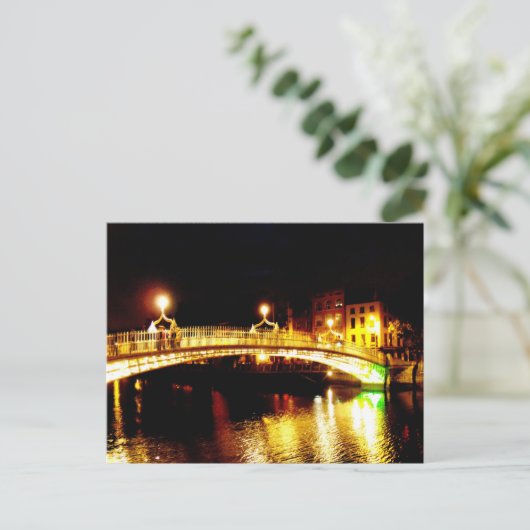 Ha'Penny Bridge Briefkaart (Staand voorkant)
