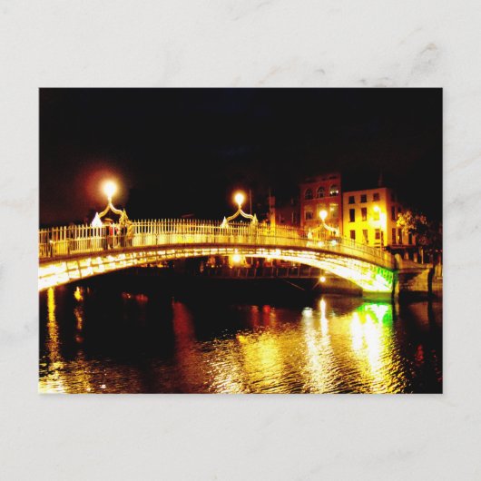 Ha'Penny Bridge Briefkaart (Voorkant)