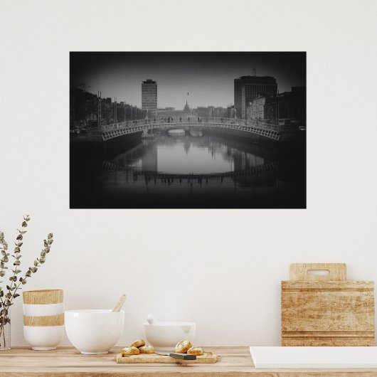 Ha'penny Bridge, Dublin - Canvas Poster (Keuken)
