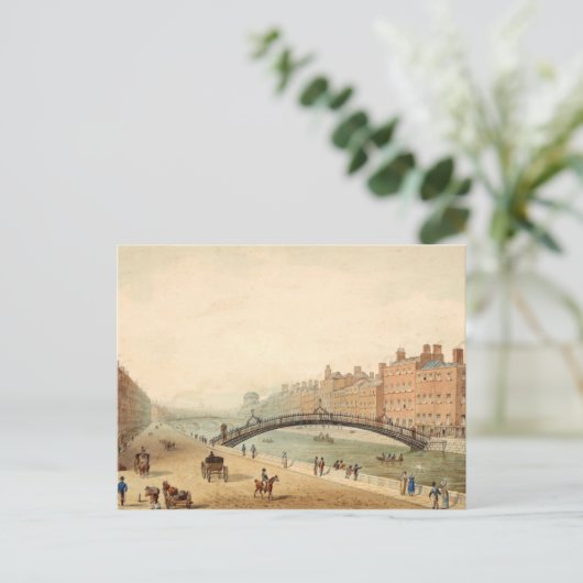 Ha'penny Bridge, Dublin, Ierland Briefkaart (Staand voorkant)