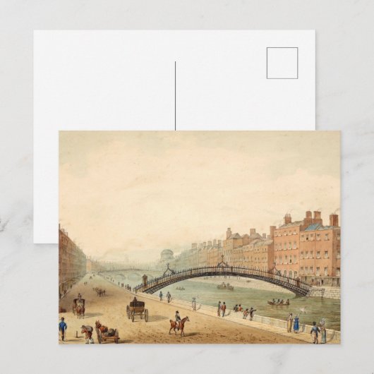 Ha'penny Bridge, Dublin, Ierland Briefkaart (Voorkant / Achterkant)
