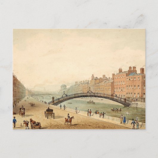 Ha'penny Bridge, Dublin, Ierland Briefkaart (Voorkant)