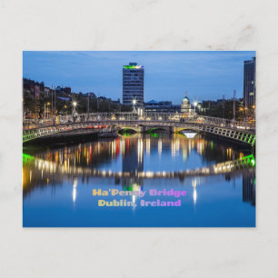 Ha'Penny Bridge, Dublin, Ierland Briefkaart