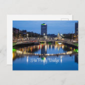 Ha'Penny Bridge, Dublin, Ierland Briefkaart (Voorkant / Achterkant)