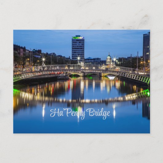 Ha'Penny Bridge, Dublin, Ierland Briefkaart (Voorkant)