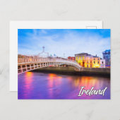 Ha'penny Bridge, Dublin, Ierland Briefkaart (Voorkant / Achterkant)